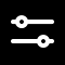Export settings icon, two horizontal sliders.