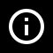 Info icon, a lowercase i inside a circle.