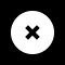 Remove icon, an X inside a white circle.
