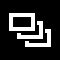 Spaces icon, three stacked rectangles.